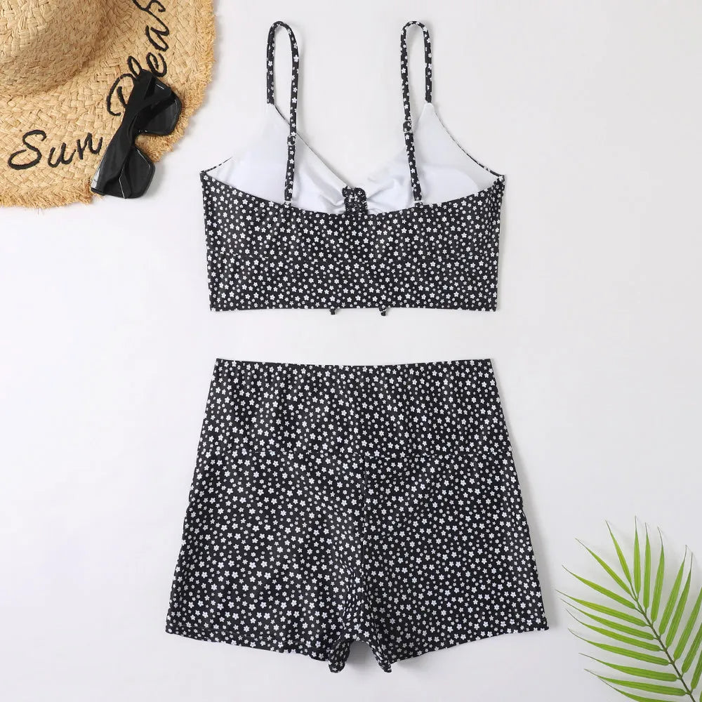 Celvoria - Retro bikiny set s vysokým pasem a puntíky