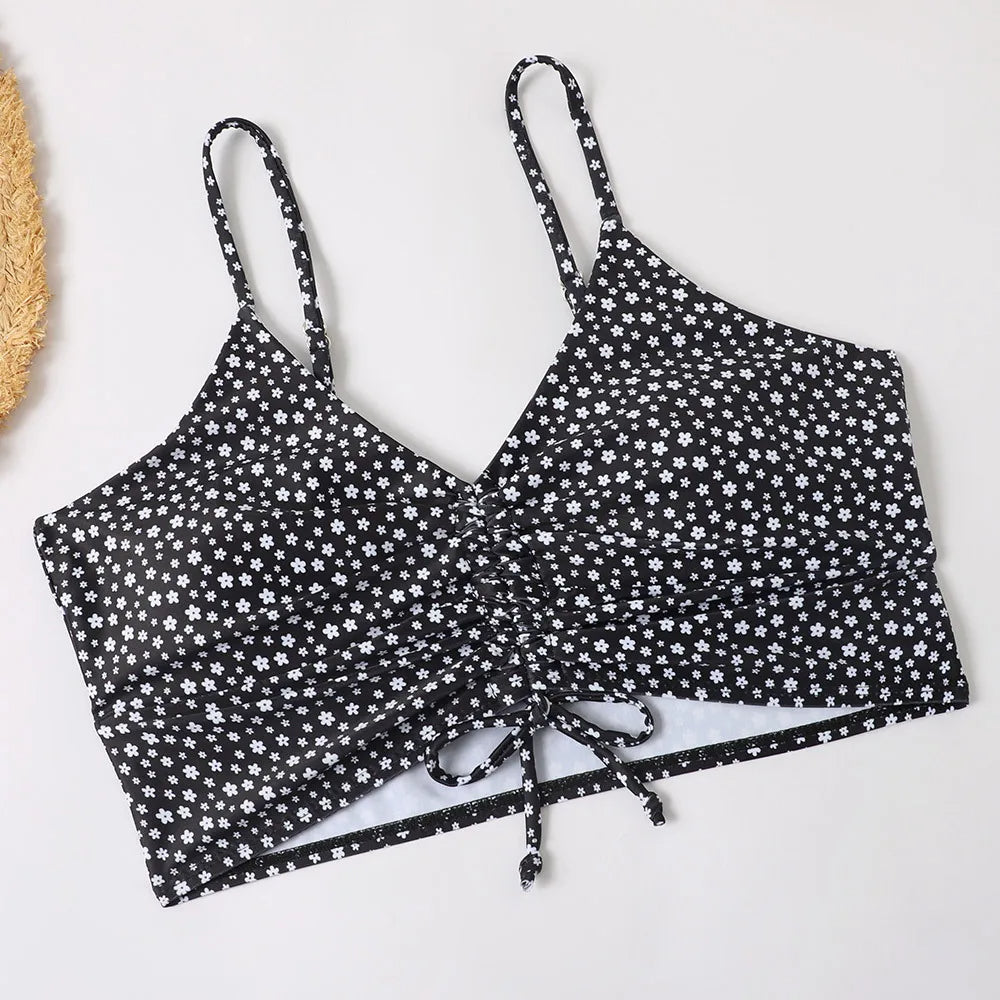 Celvoria - Retro bikiny set s vysokým pasem a puntíky