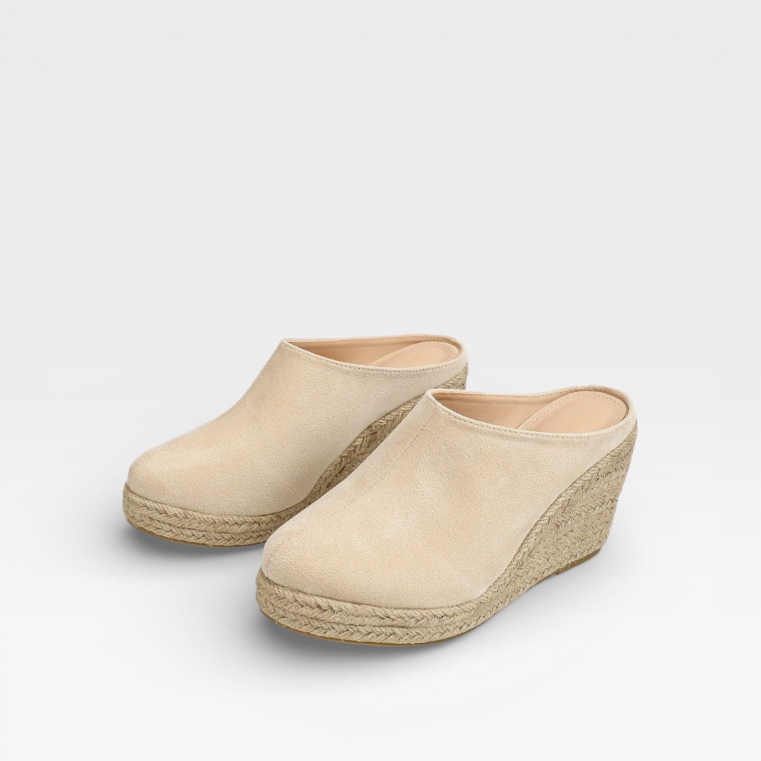 Lorena - Chaussures compensées pour femmes en velours espadrilles