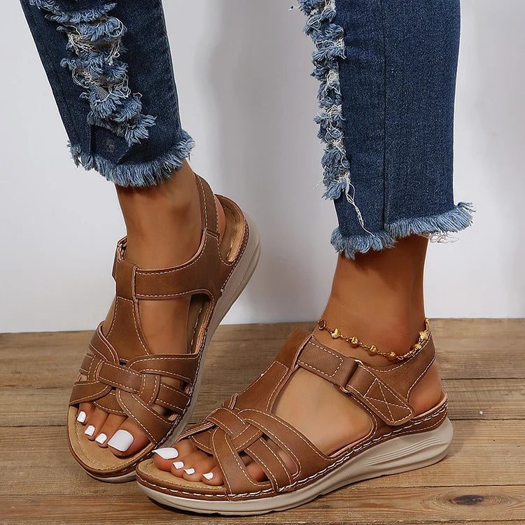 Laird - Orthopädische Leder Sandalen Vintage Stil