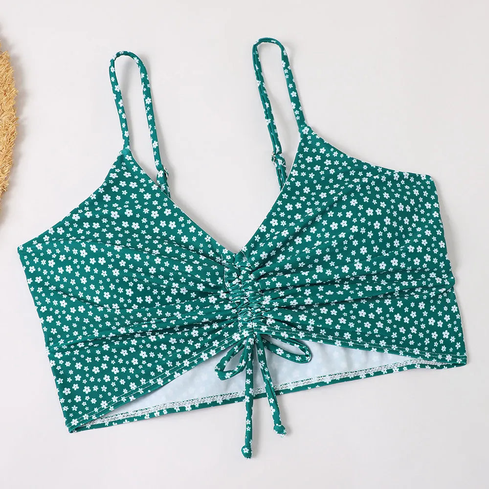 Celvoria - Retro bikiny set s vysokým pasem a puntíky