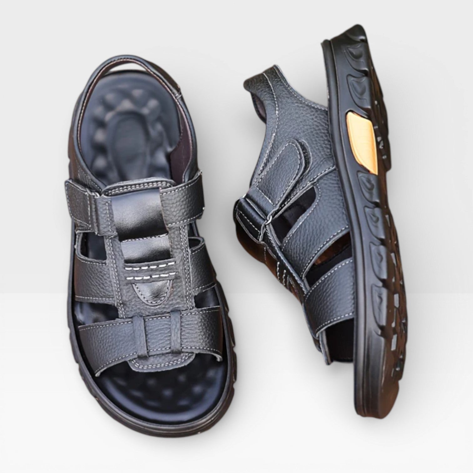 Lorano - Men's Leather Sandals Soft Sole Summer