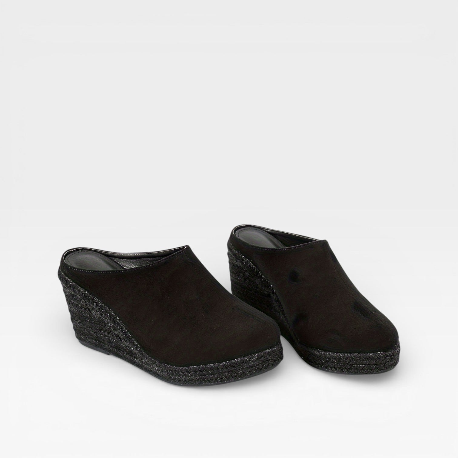 Lorena - Chaussures compensées pour femmes en velours espadrilles