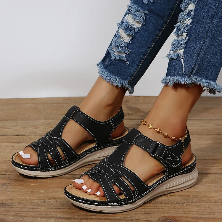Laird - Orthopädische Leder Sandalen Vintage Stil