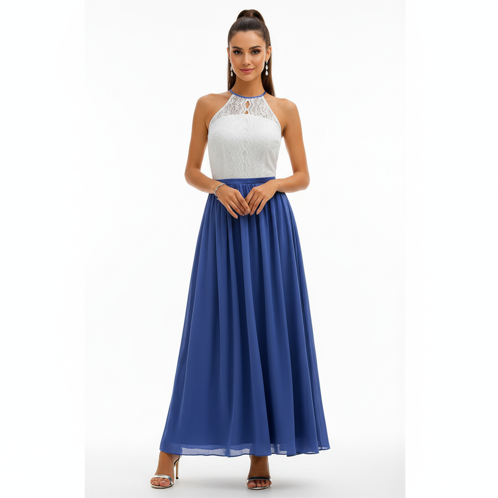 Avira – Vestido maxi plisado para mujer para invitadas de boda