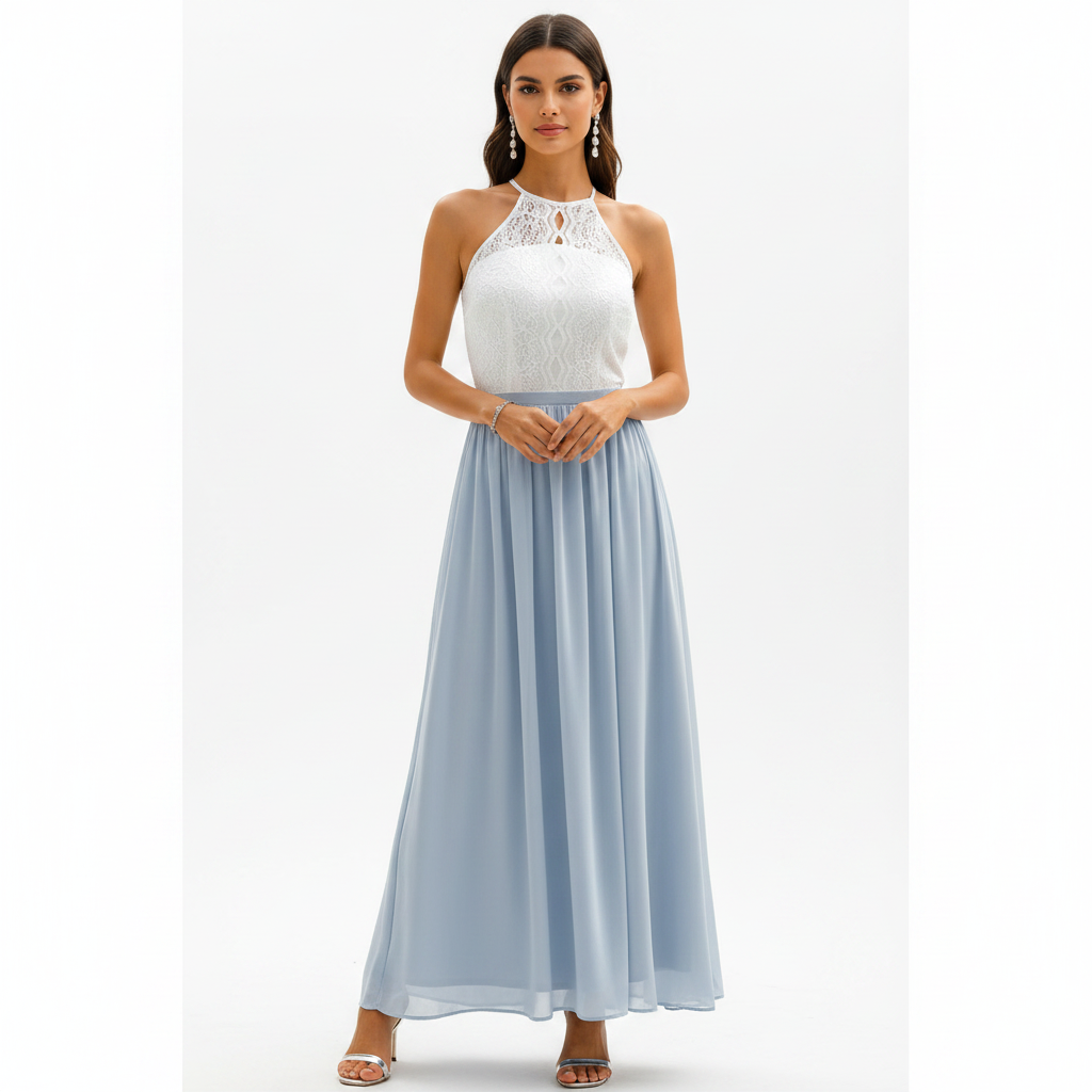 Avira – Vestido maxi plisado para mujer para invitadas de boda