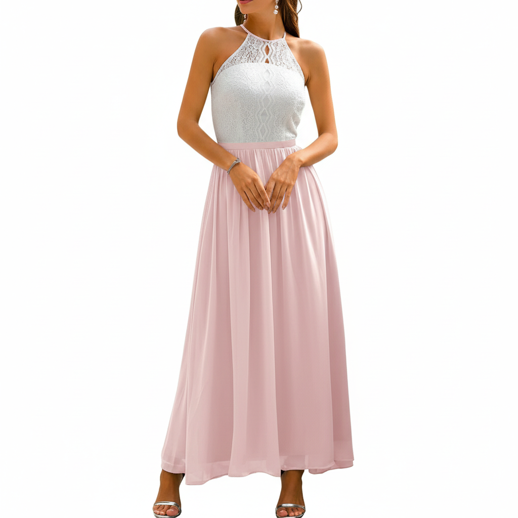 Avira – Vestido maxi plisado para mujer para invitadas de boda