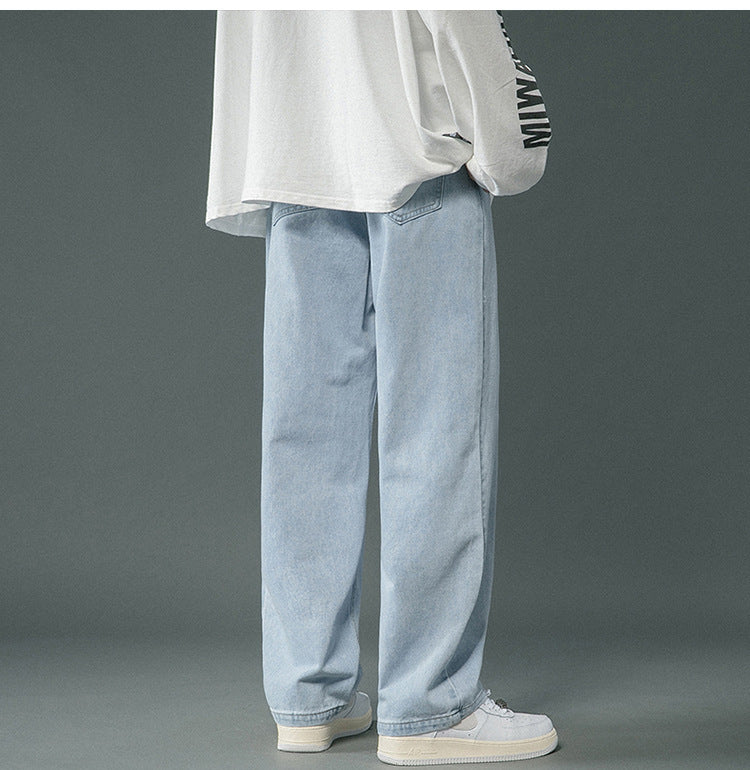 Jeans holgados para hombre con pierna ancha y cintura alta | Sueltos