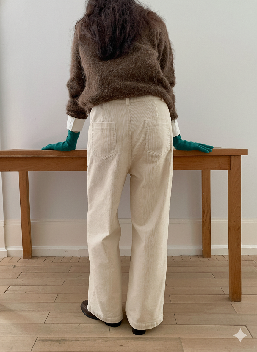 Cordhose Damen High Waist | Weite Passform