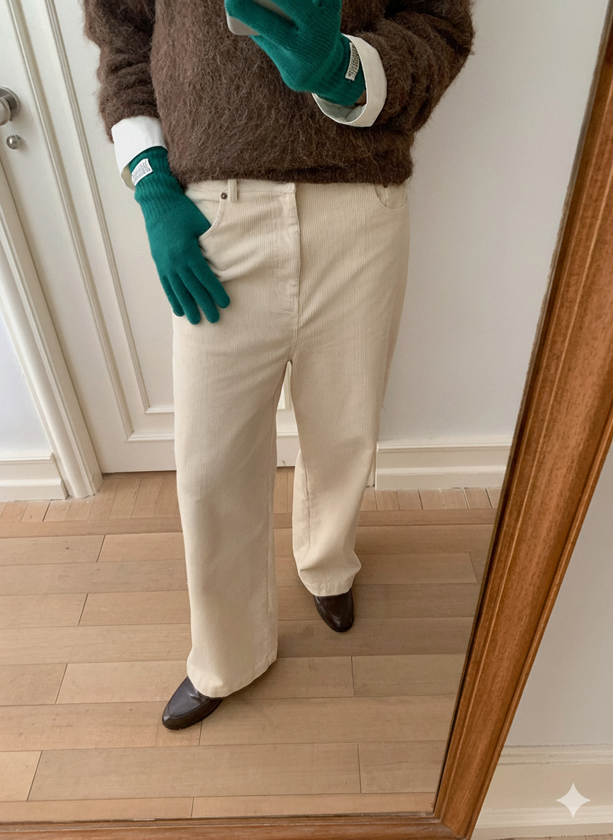 Cordhose Damen High Waist | Weite Passform