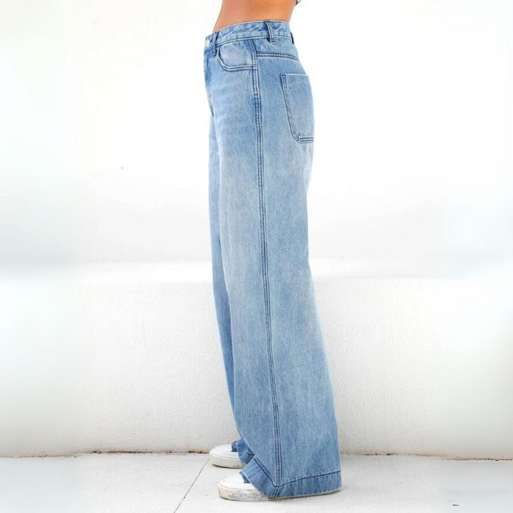Damen Baggy Jeans Mit Hohem Bund | Weit