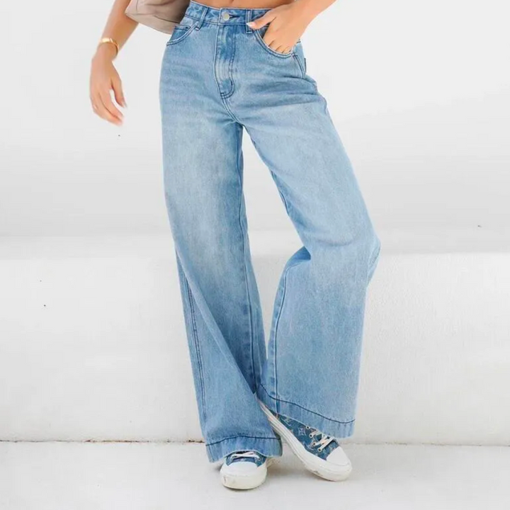 Damen Baggy Jeans Mit Hohem Bund | Weit