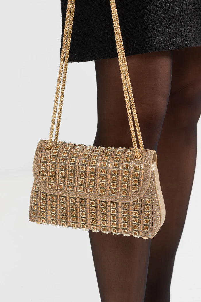 Damen Baguette Handtasche Mit Strassdetails | Elegant