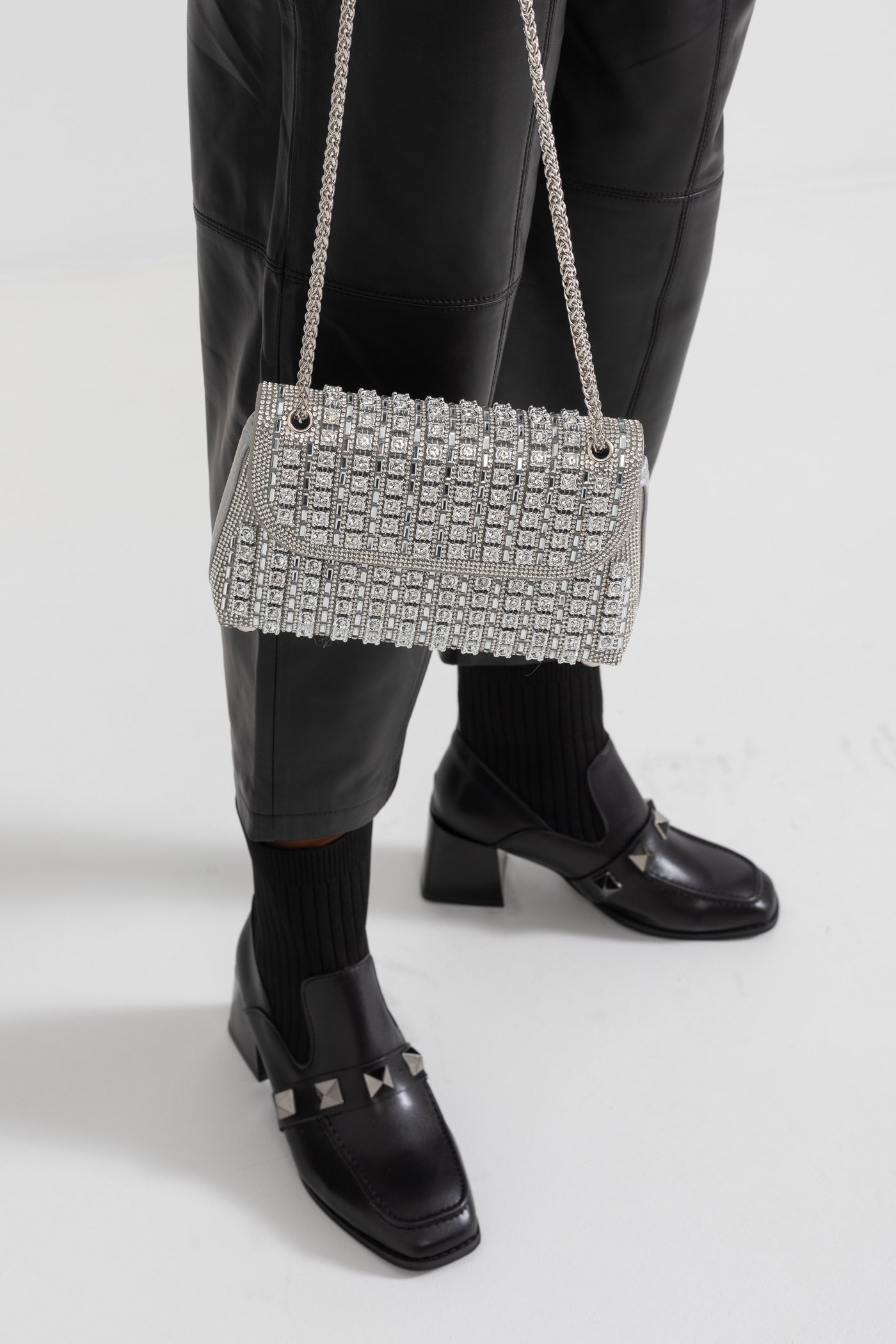 Damen Baguette Handtasche Mit Strassdetails | Elegant