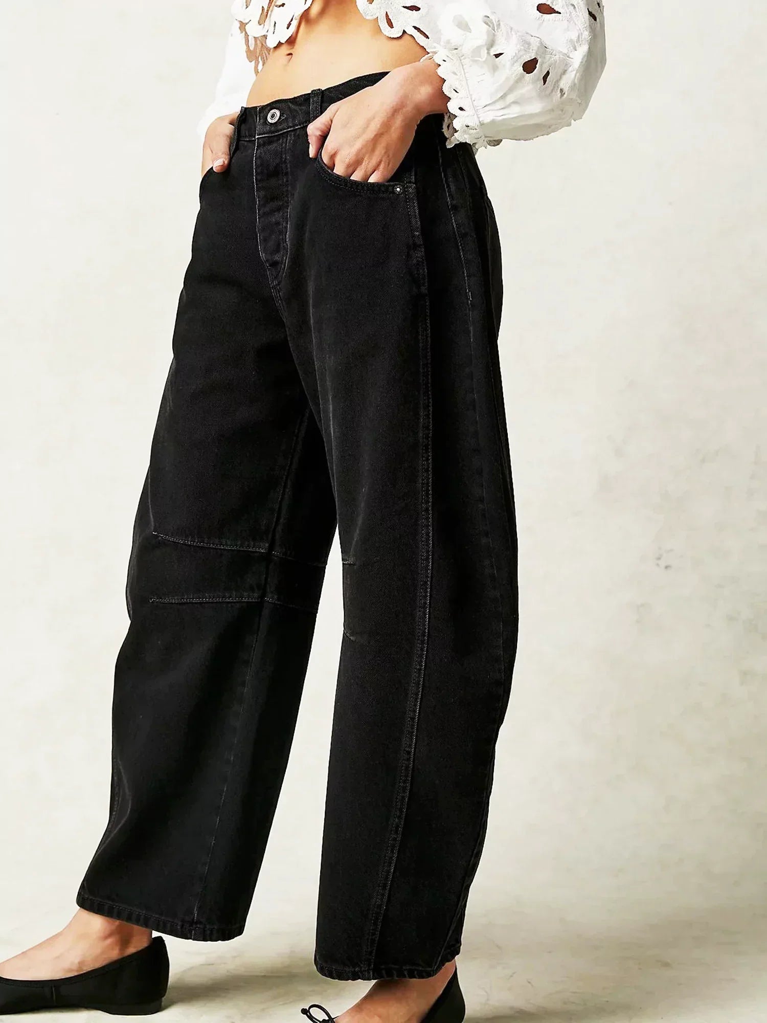 Damen Barrel Jeans Locker Geschnitten | Baggy