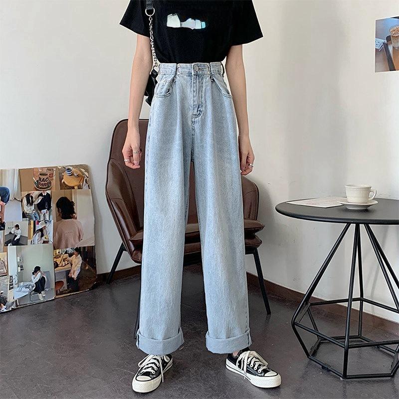 Damen Barrel Jeans Mit Weitem Schnitt Und Hoher Taille | Baggy