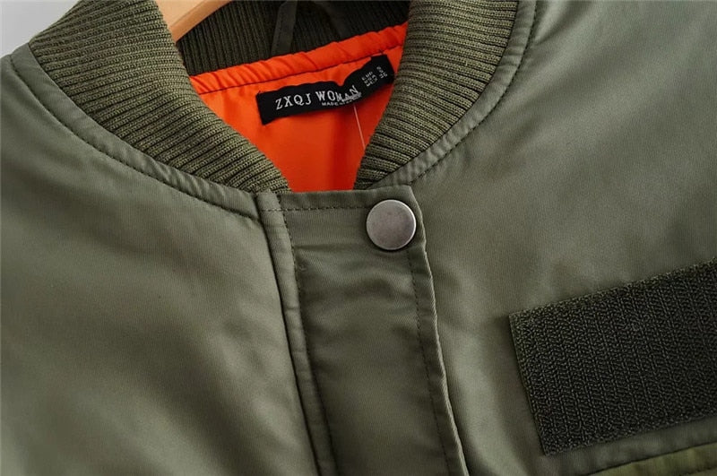 Damen Bomberjacke Mit Taschen | Übergangsjacke
