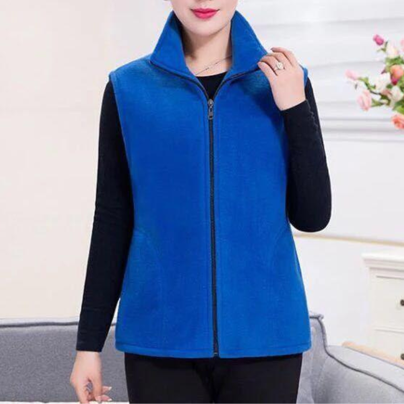 Damen Gilet Fleece Mit Hohem Kragen | Warm