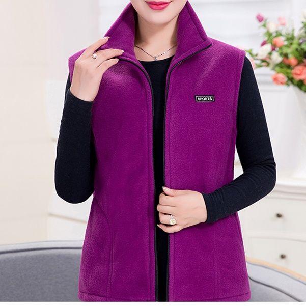 Damen Gilet Fleece Mit Hohem Kragen | Warm