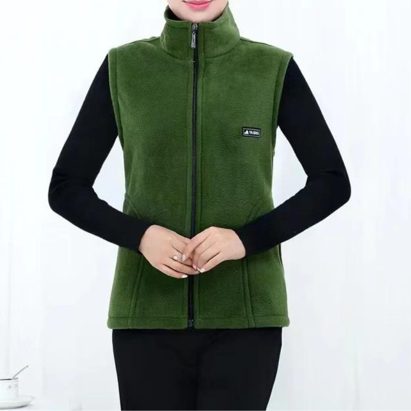 Damen Gilet Fleece Mit Hohem Kragen | Warm
