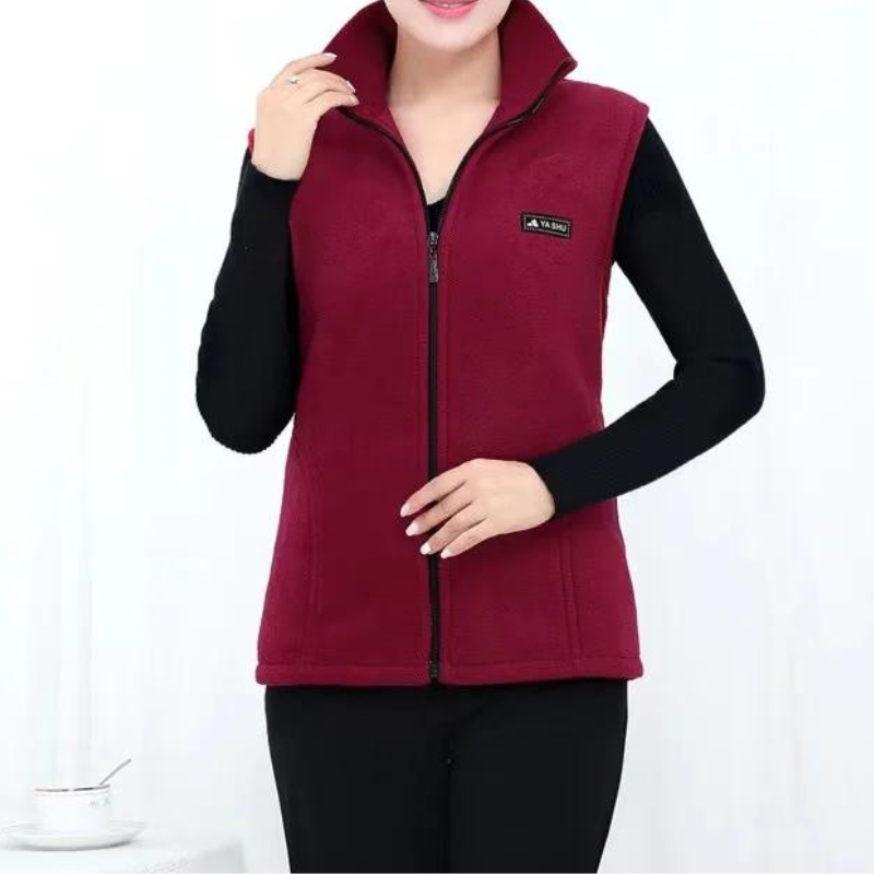 Damen Gilet Fleece Mit Hohem Kragen | Warm