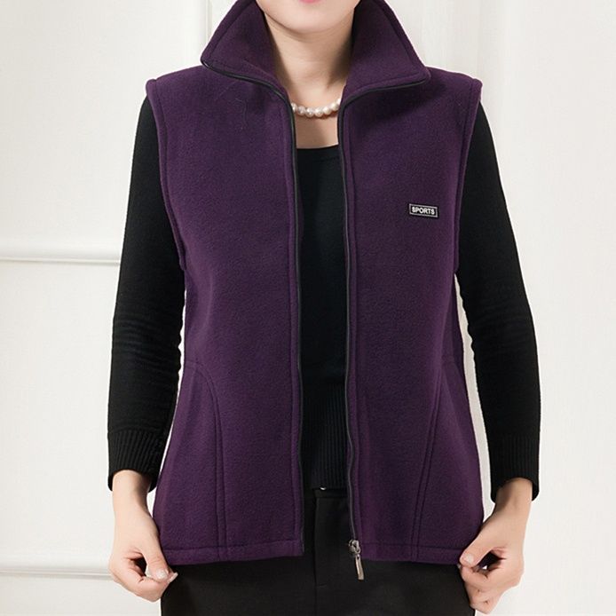 Damen Gilet Fleece Mit Hohem Kragen | Warm