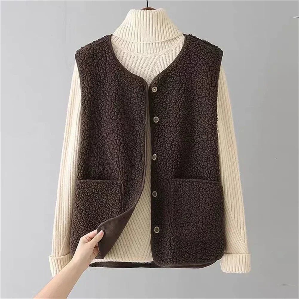 (DRAFTED) Γιλέκο Damen ζεστό με τσέπες | Teddy-Fleece