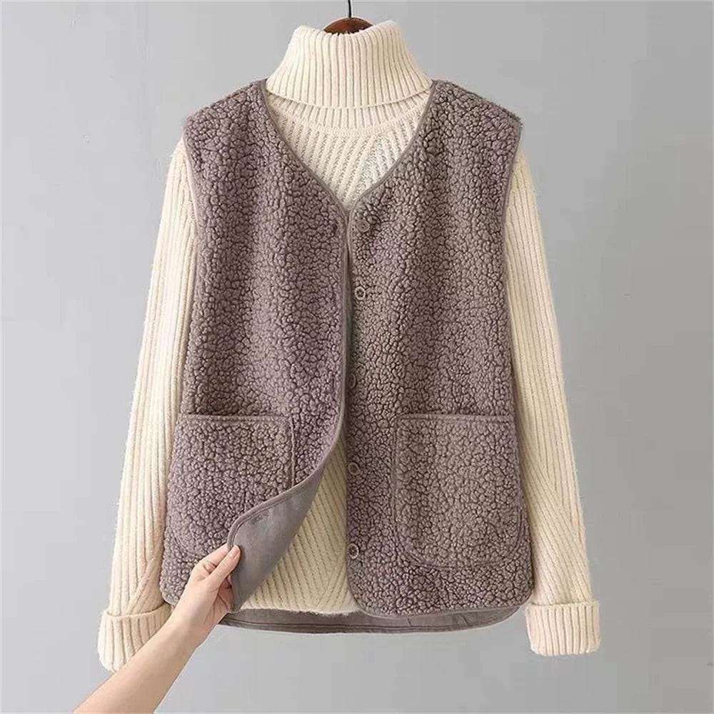 (DRAFTED) Γιλέκο Damen ζεστό με τσέπες | Teddy-Fleece