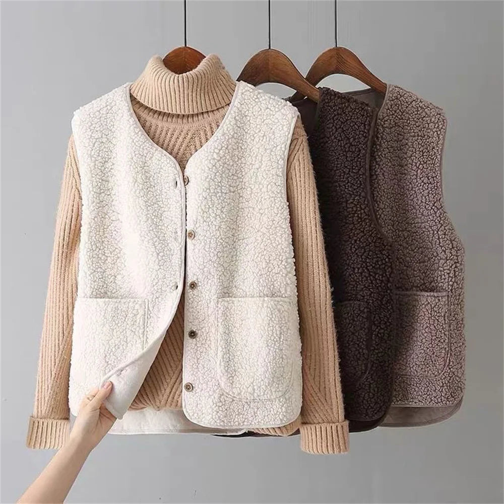 (DRAFTED) Γιλέκο Damen ζεστό με τσέπες | Teddy-Fleece