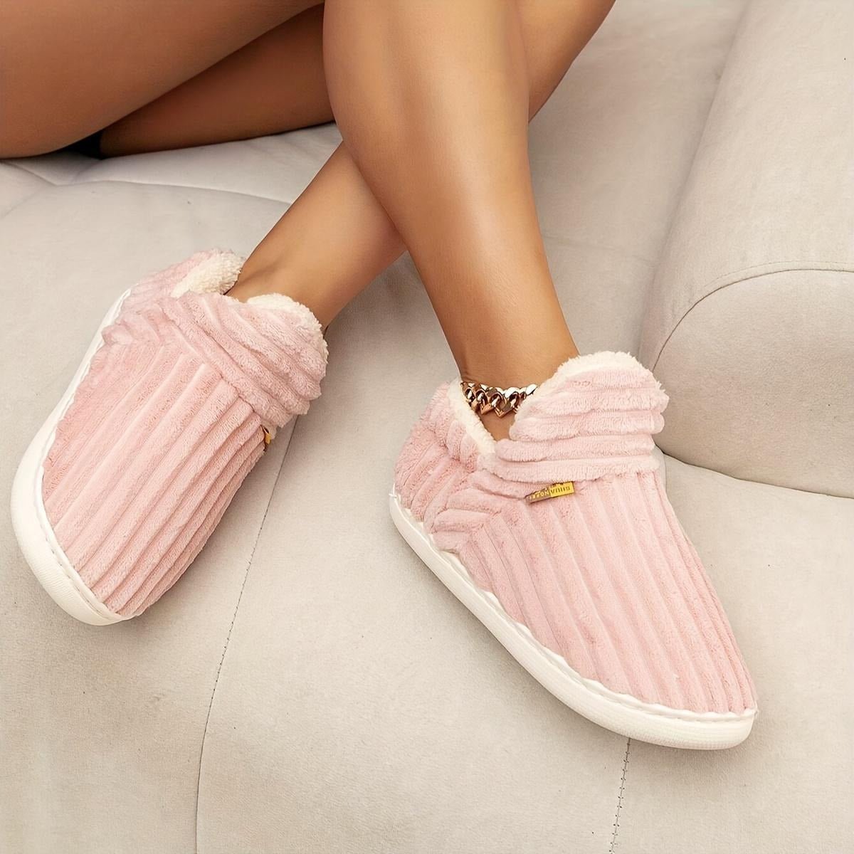 Damen Hausschuhe Gefüttert Mit Struktur | Winter