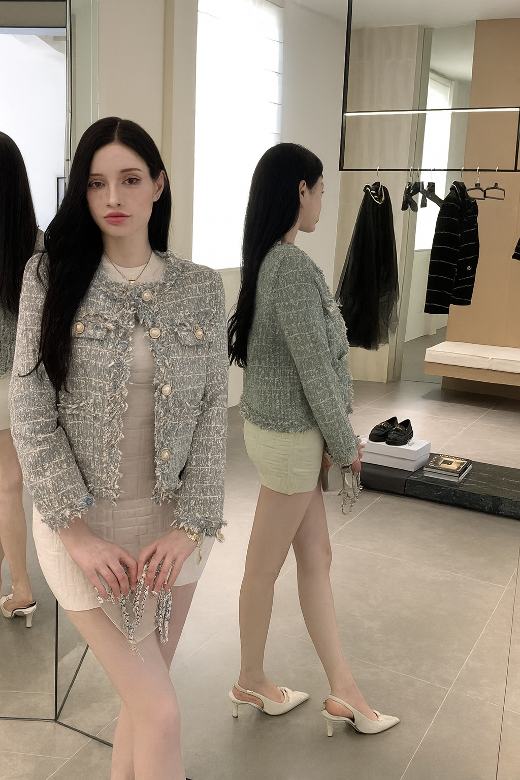 Damen Kurzmantel Mit Knopfleiste Und Taschen | Übergangs