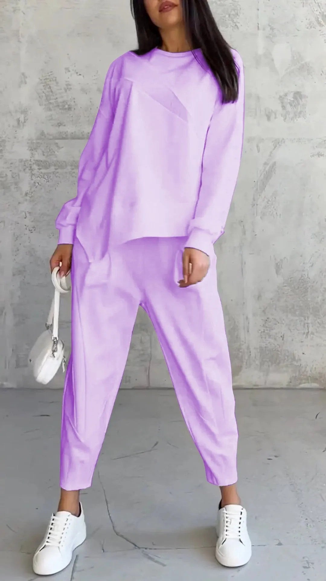 Damen Loungewear Set Mit Hosen & Langarm | Modern