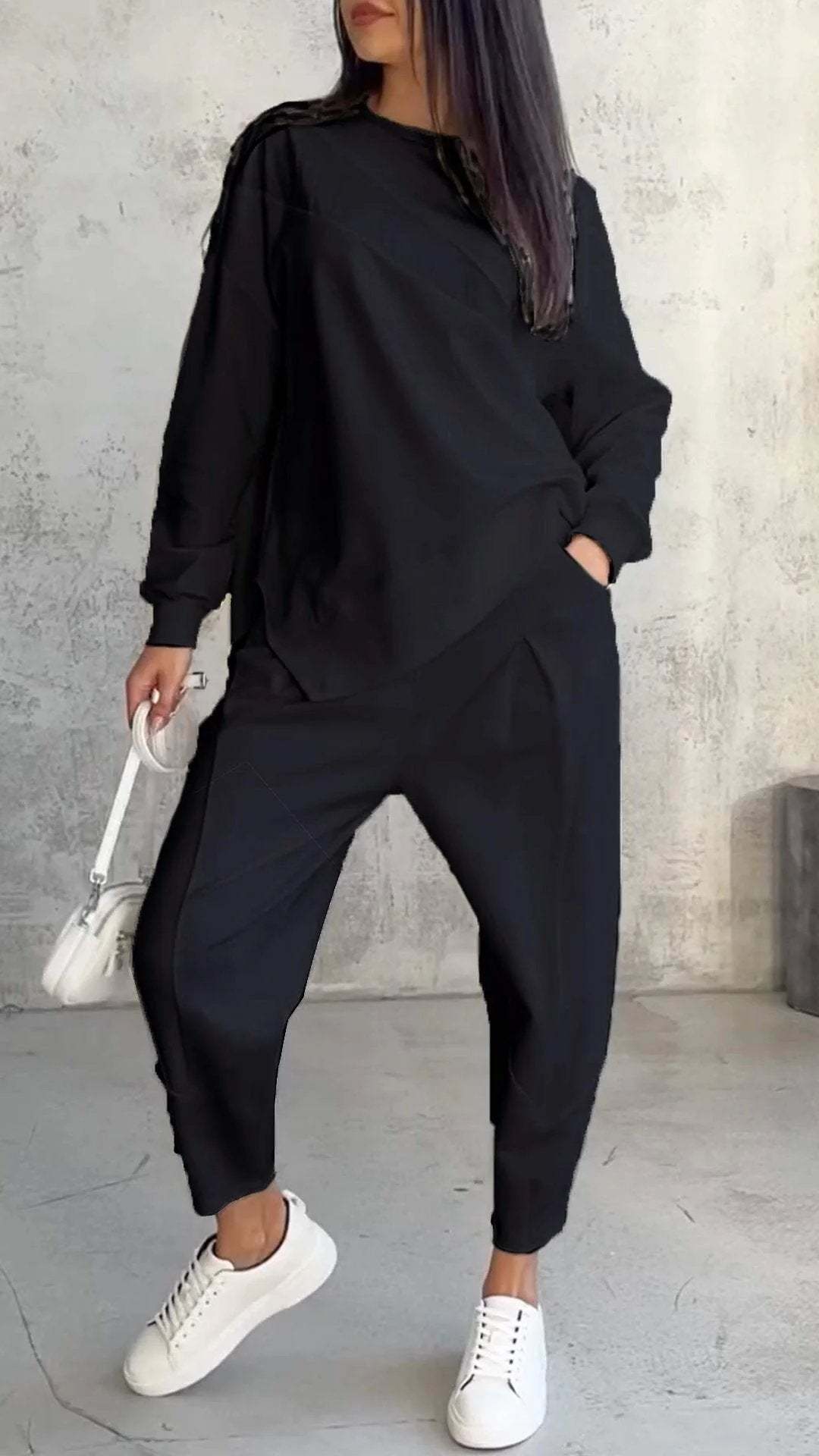 Damen Loungewear Set Mit Hosen & Langarm | Modern