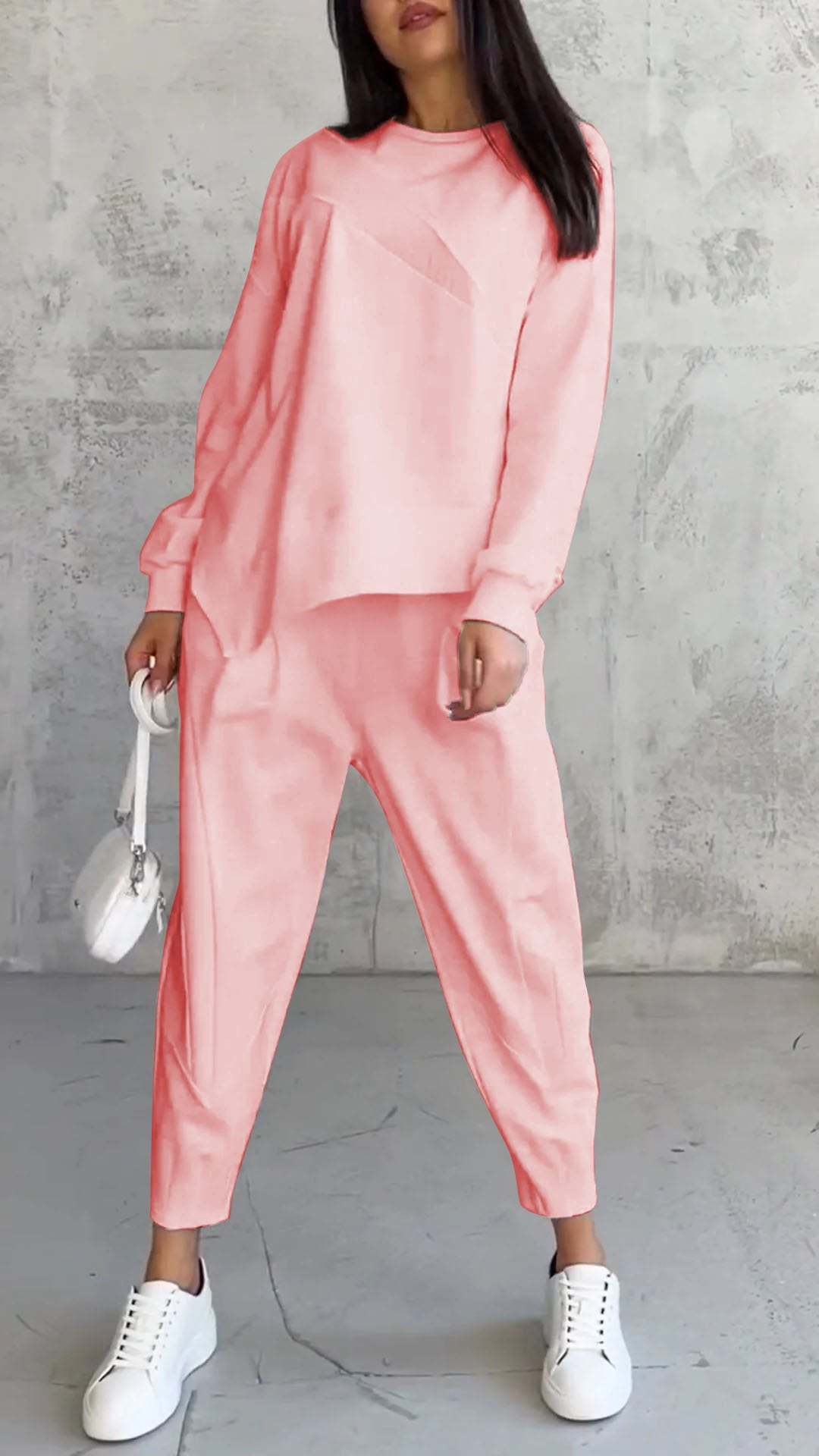 Damen Loungewear Set Mit Hosen & Langarm | Modern