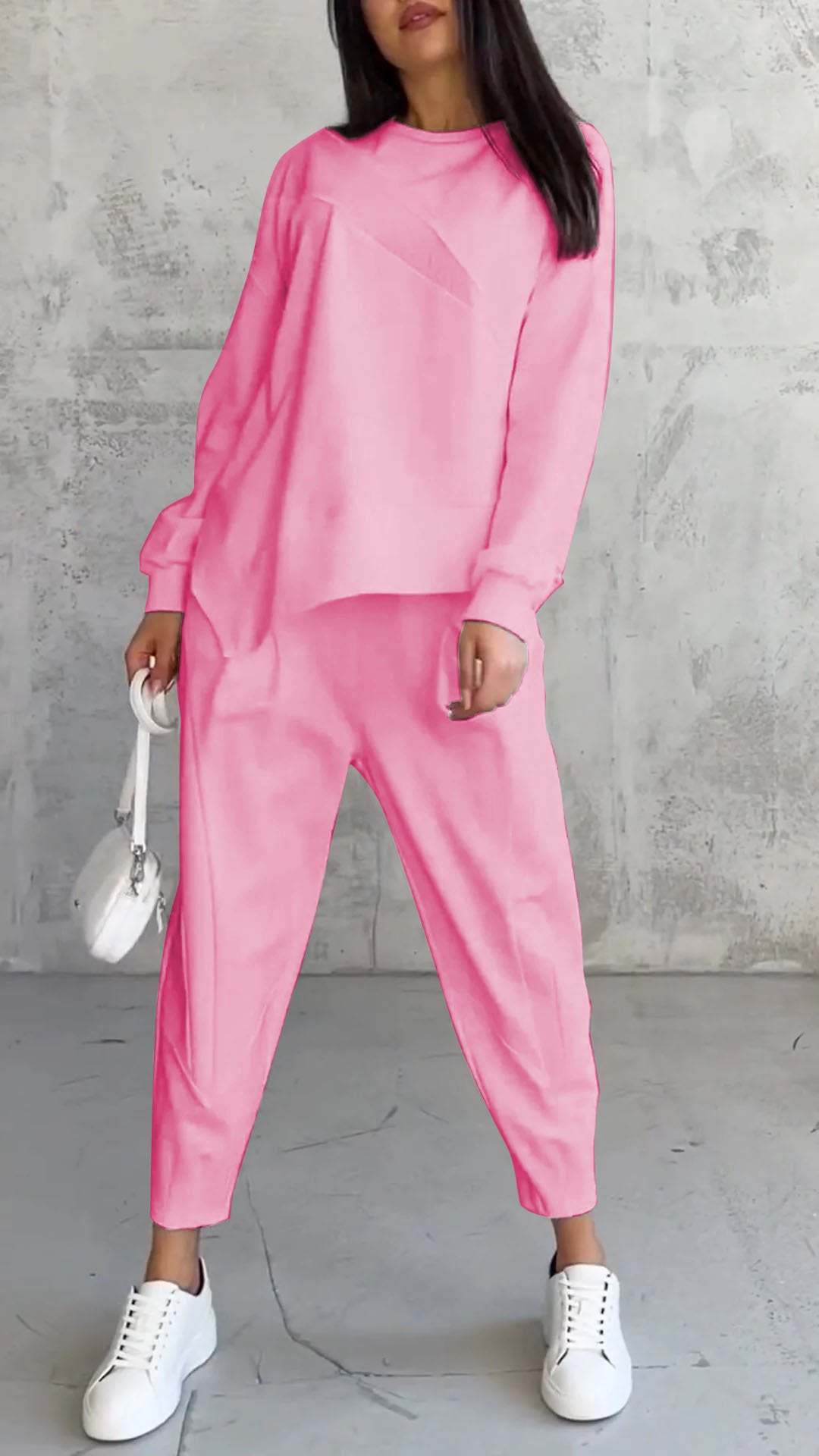 Damen Loungewear Set Mit Hosen & Langarm | Modern