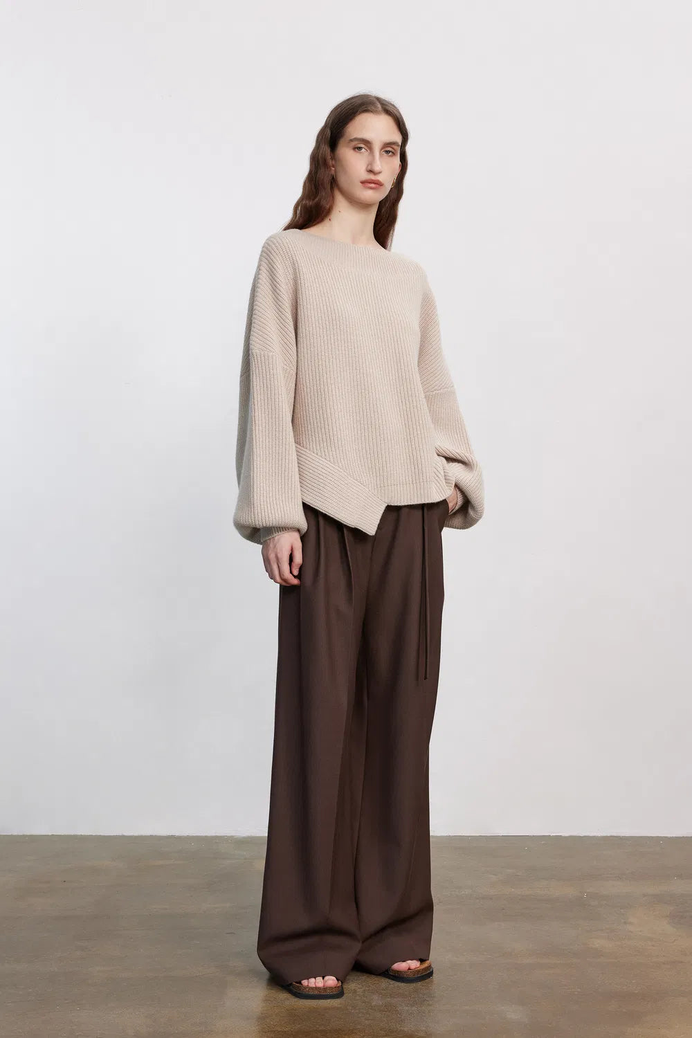 Damen Oversize Pullover Mit Weitem Ausschnitt | Strick