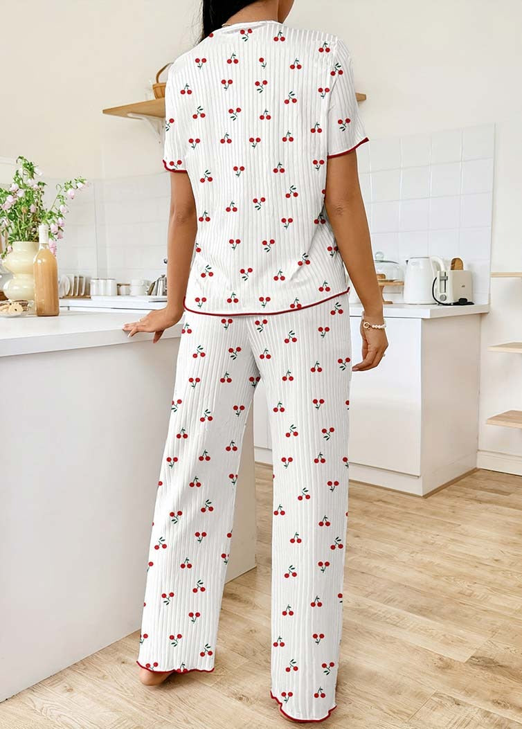 Damen Pyjama Mit Hose Und Oberteil | Bedruckt