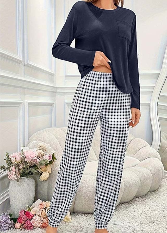 Damen Pyjama Zweiteiler Mit Hose Und Oberteil | Modern