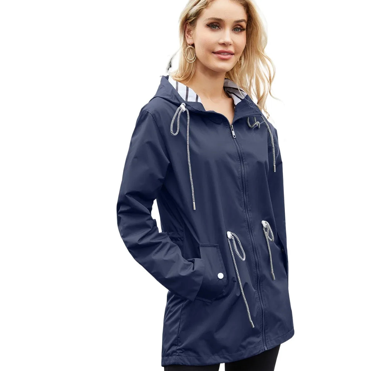 Damen Regenjacke Kapuze | Übergangs