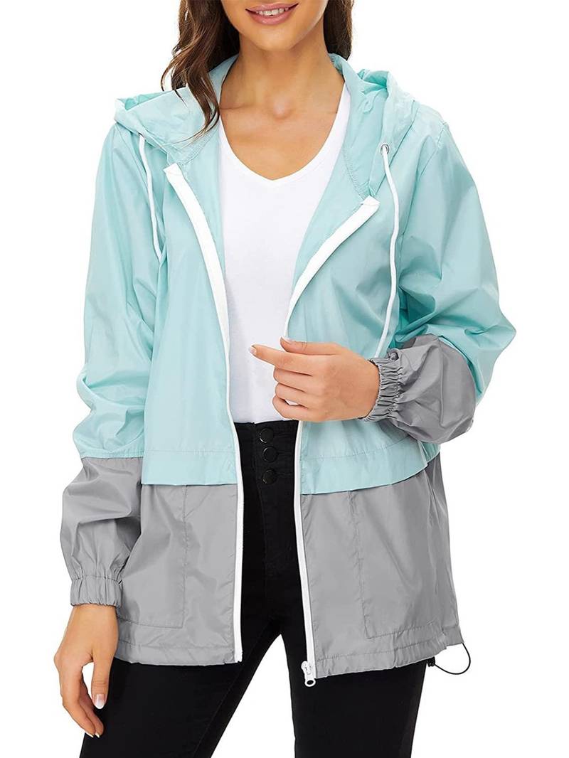 Damen Regenjacke Zweifarbig | Leicht