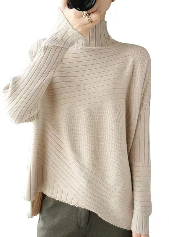 Damen Rollkragenpullover Asymmetrisch | Strick