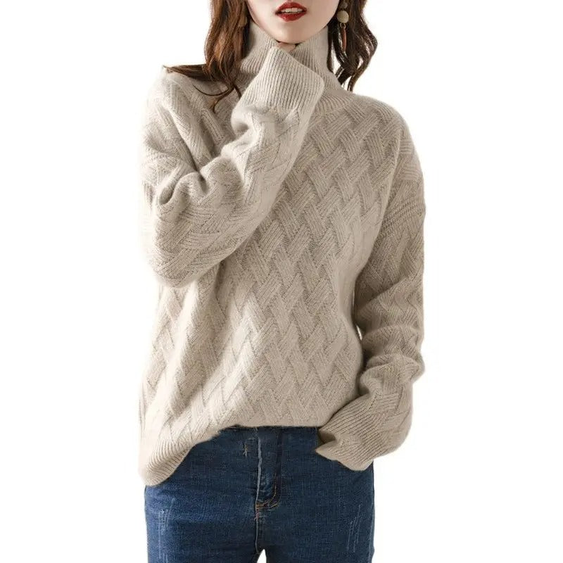 Damen Rollkragenpullover Strickmuster | Warm