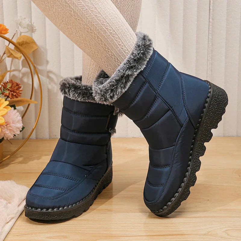Damen Schneeschuhe Hohe Stiefel Mit Profilsohle | Gefüttert