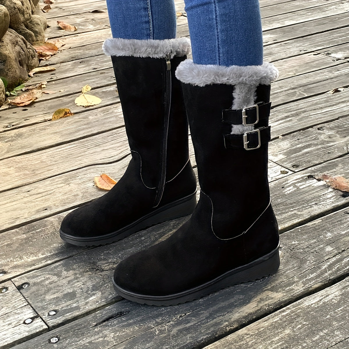 Damen Schneeschuhe Hohe Stiefel Mit Reißverschluss | Winter