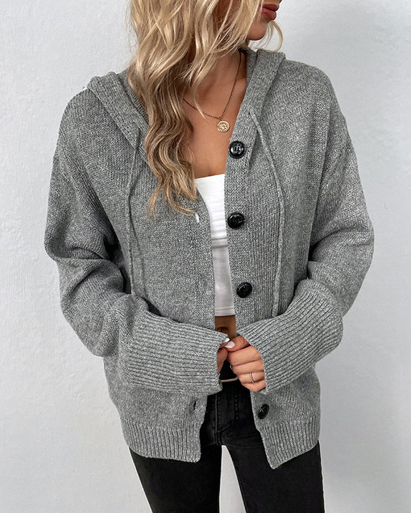 Damen Strickjacke Locker Mit Kapuze | Oversize