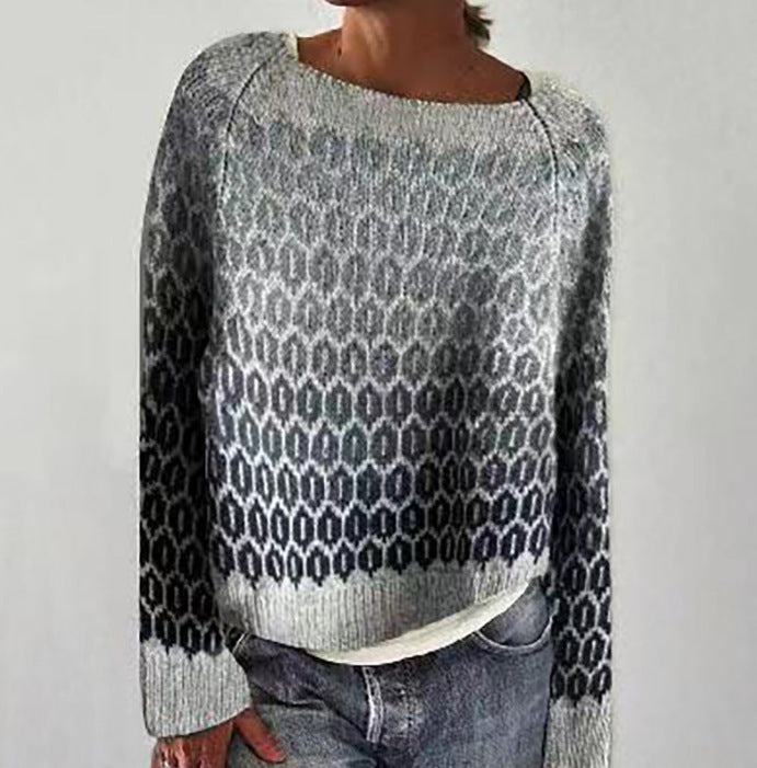 Damen Strickpullover Mit Norweger Muster | Weich