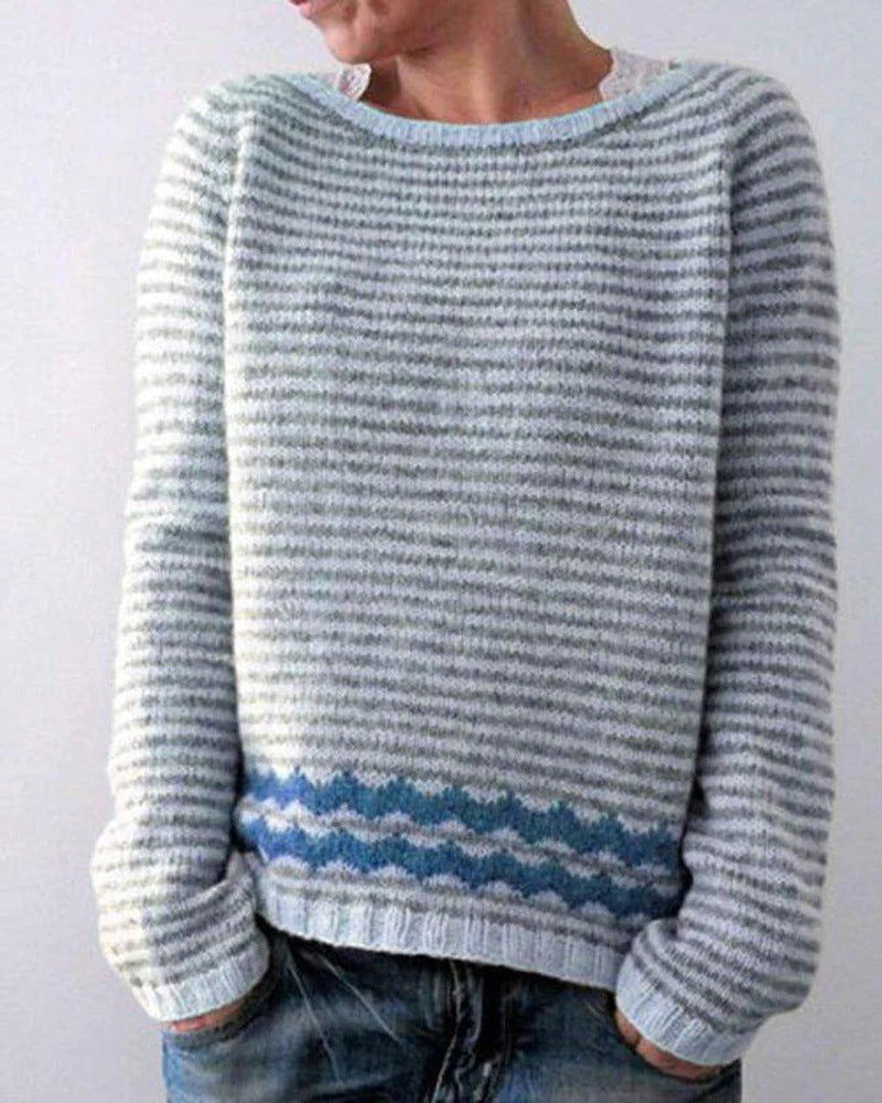 Damen Strickpullover Mit Norweger Muster | Weich