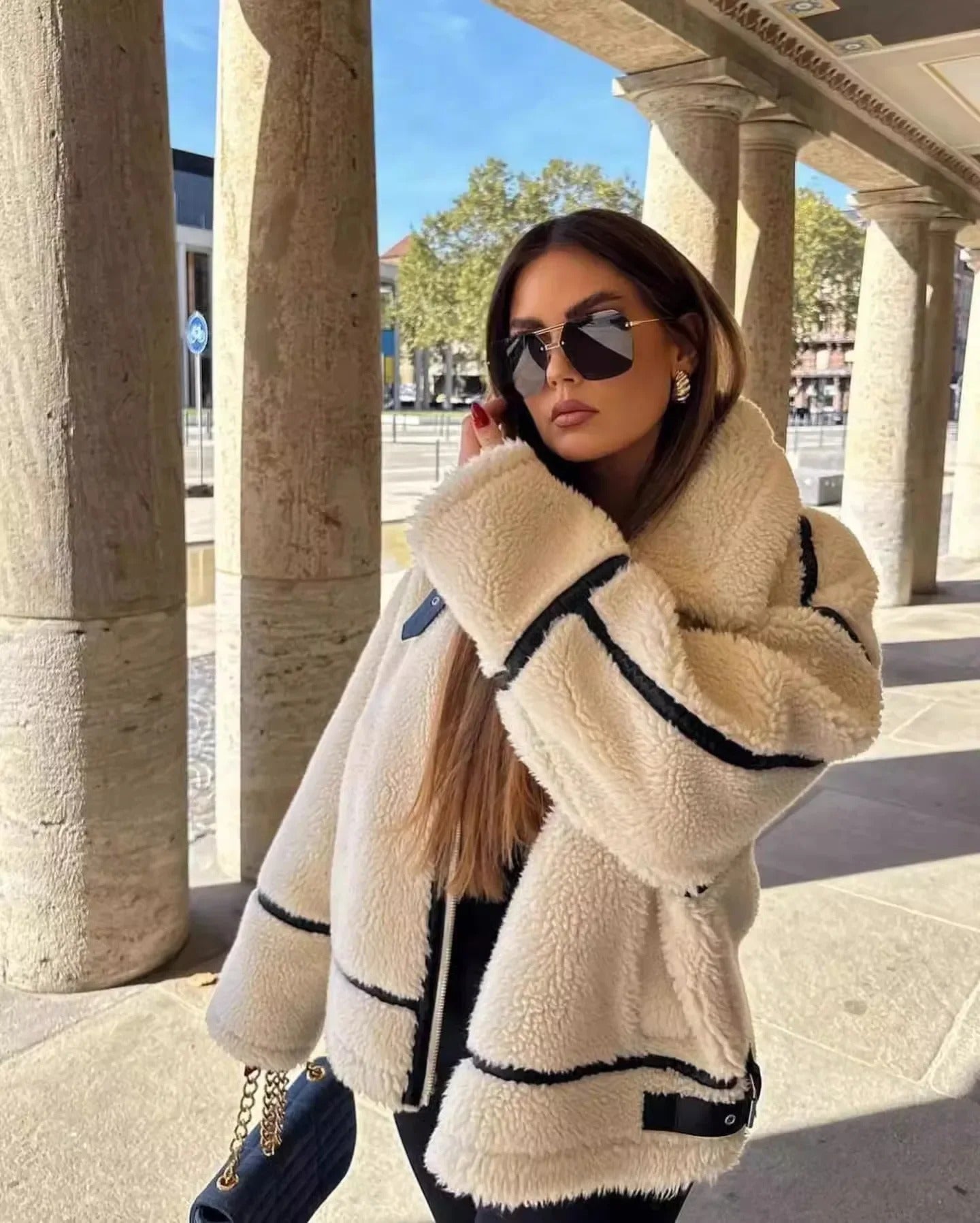 Damen Teddy Fleecejacke Warm | Winter