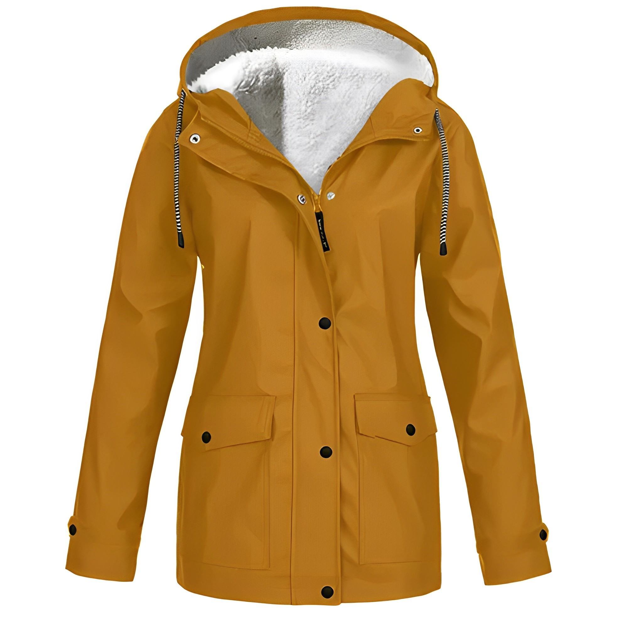 Damen Übergangsjacke Mit Kapuze Und Fleecefutter | Warm