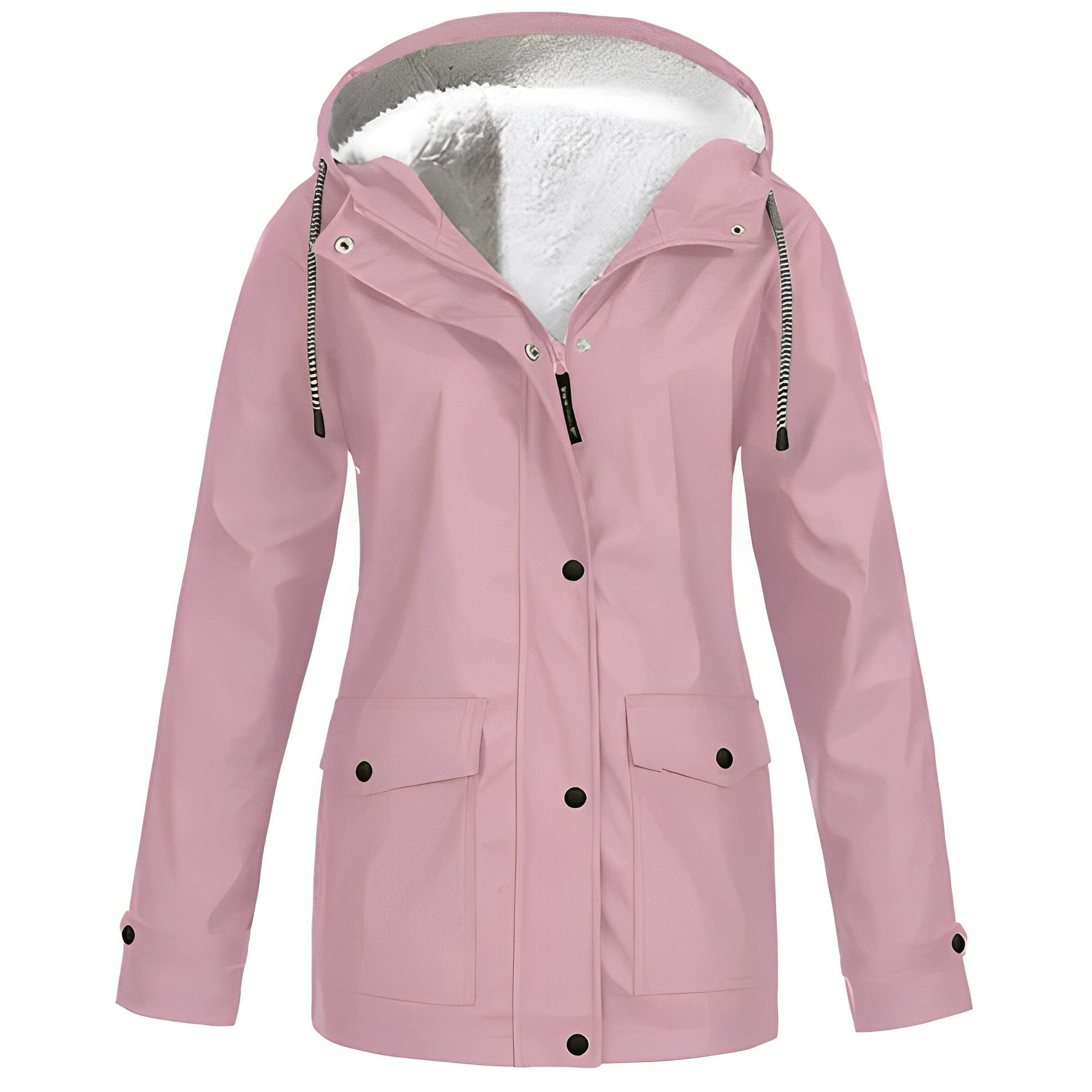 Damen Übergangsjacke Mit Kapuze Und Fleecefutter | Warm